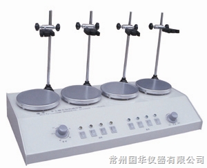 常州國華HJ-4A多頭磁力攪拌器 數顯控溫 4頭